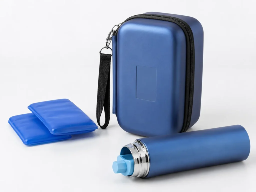 Insulin cooler travel cases and cooling products for diabetes care programs