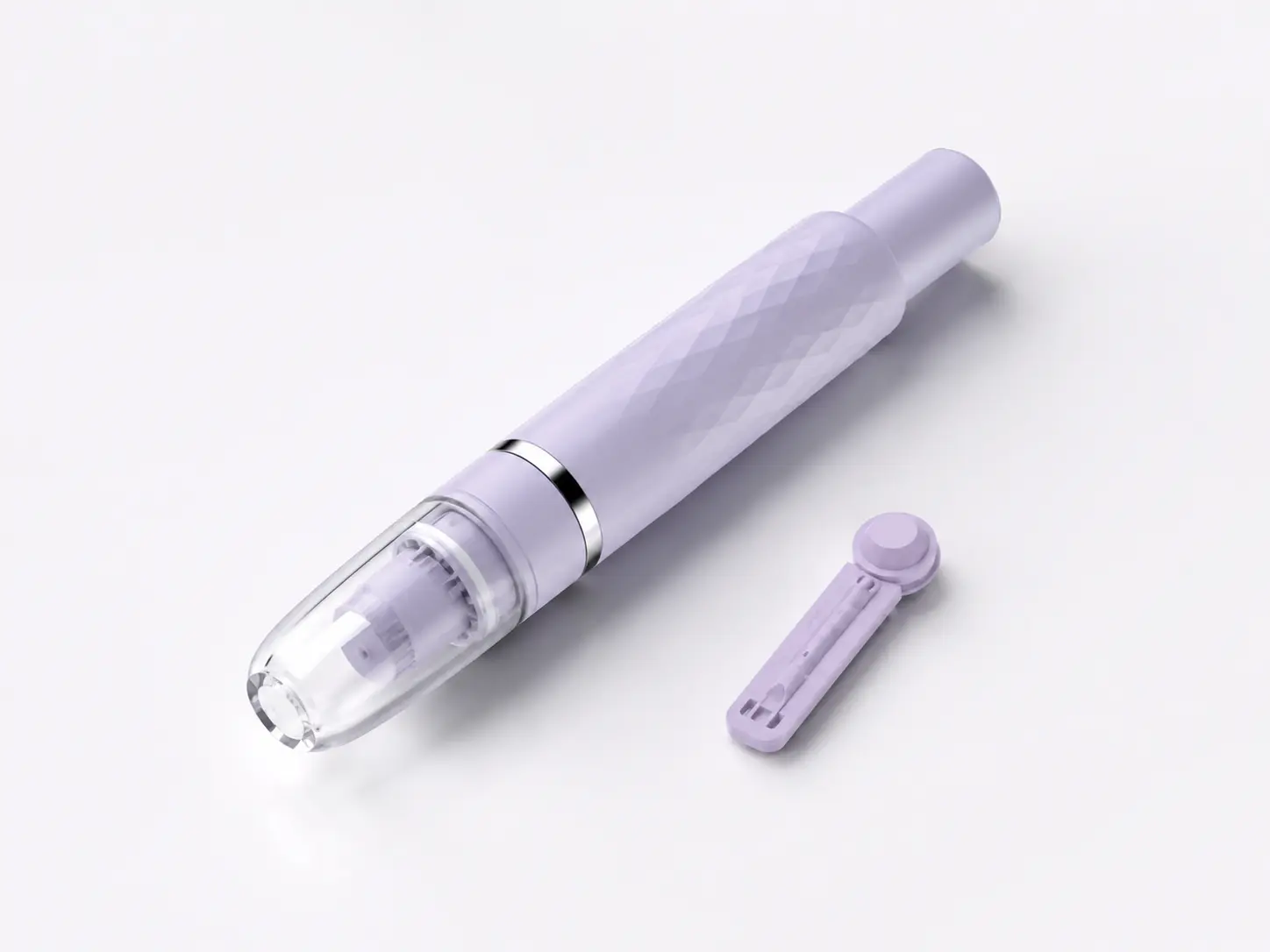 Purple ELD-1 reusable lancing device with compatible lancet