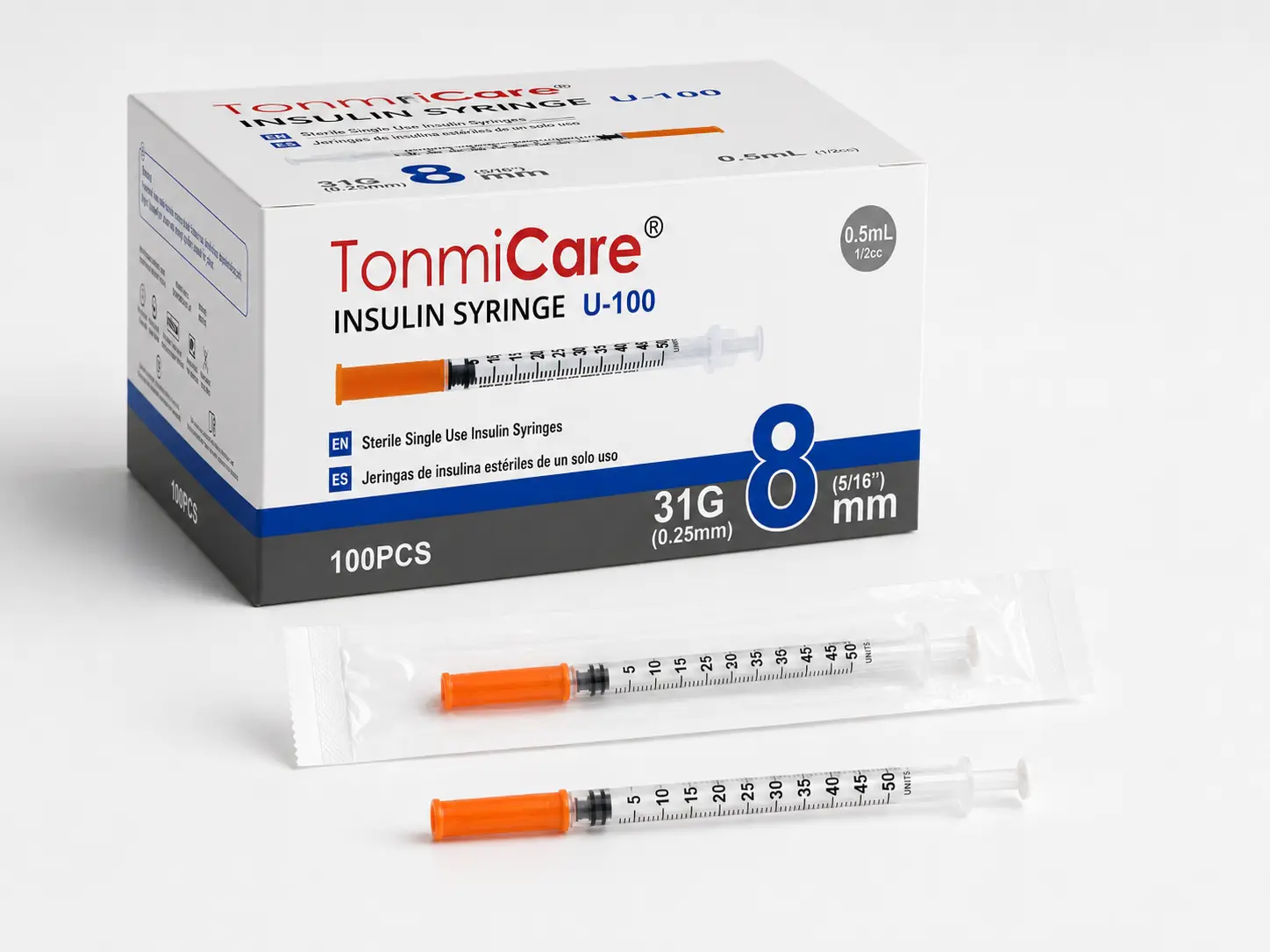 0.5 mL insulin syringes for pharmacies clinics and distributors