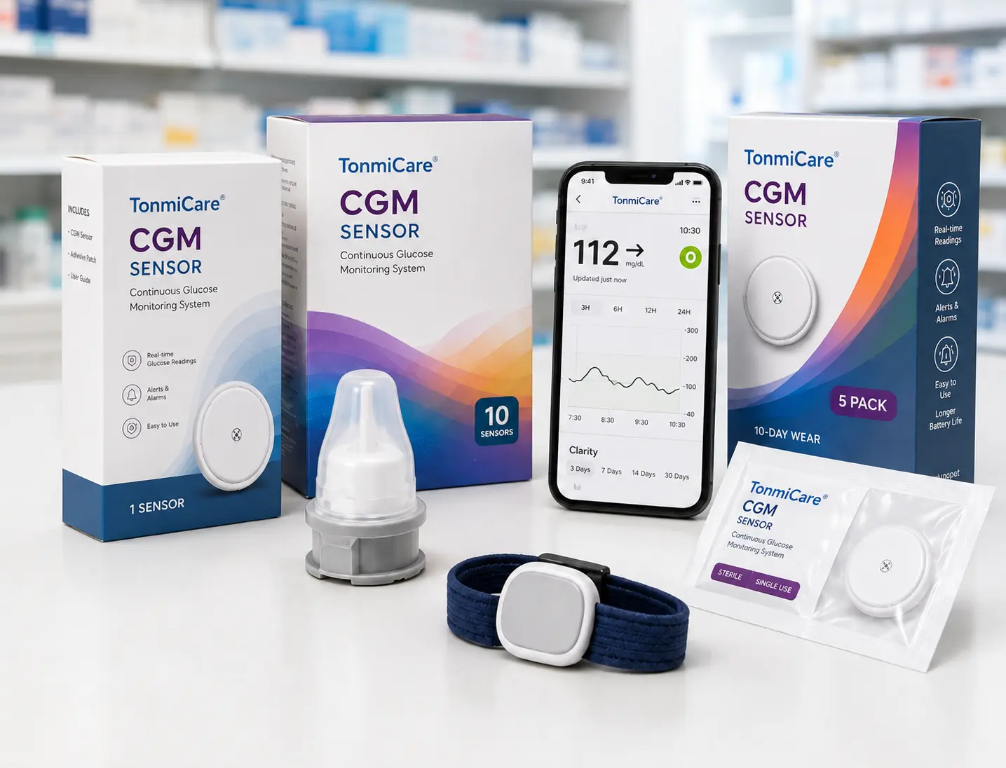 CGM accessories for diabetes care programs