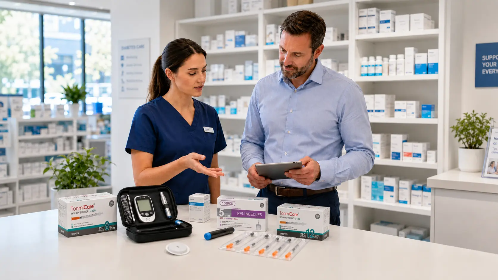 Wholesale diabetes care supplies consultation for pharmacies and medical distributors